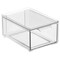 mDesign Stacking Plastic Storage Kitchen Bin with Pull-Out Drawers